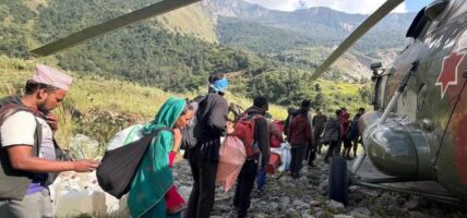 बूढीगण्डकी बाढी: प्रभावित क्षेत्रबाट एक हजार बढीको हेलि उद्धार
